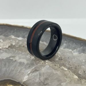 Citron - tungsten ring with whiskey barrel UNISEX